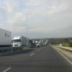 5 km of lorries waiting to cross between Bulgaria and Turkey